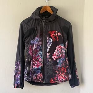 Lululemon Run Get Up and Glow Floral Jacket, size 6, Reflective